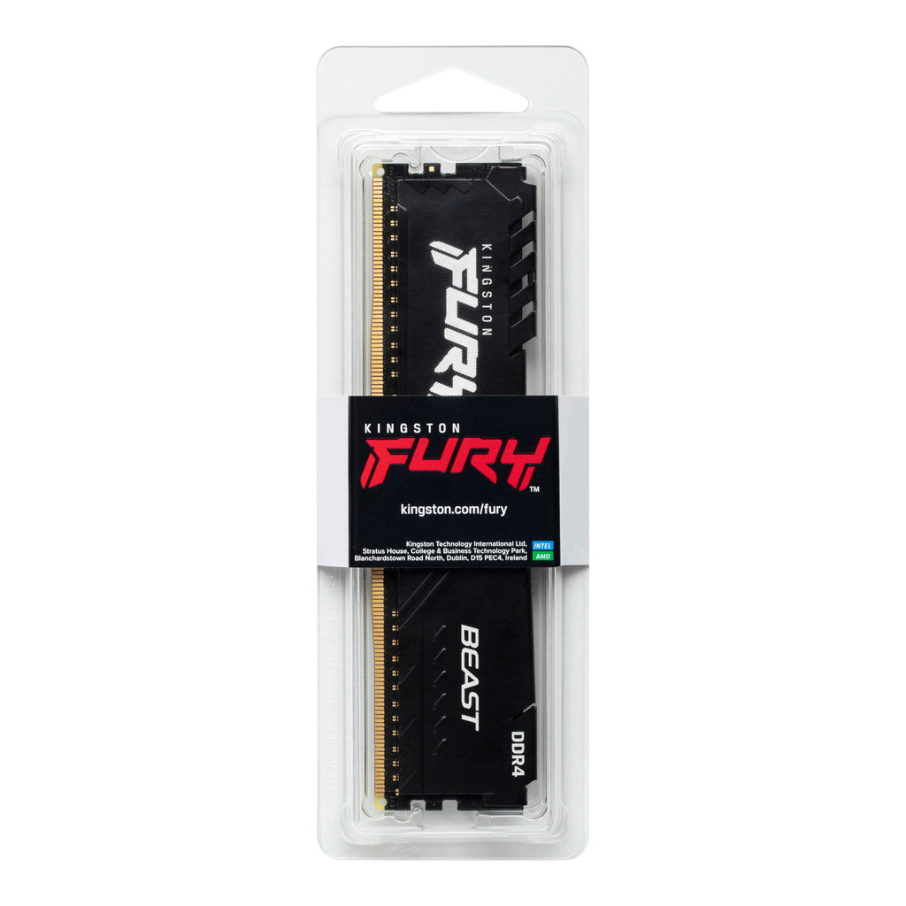 Memoria RAM Kingston FURY Beast Black XMP DIMM DDR4 32GB 3600MHz — PC Gamer Alto Rendimiento